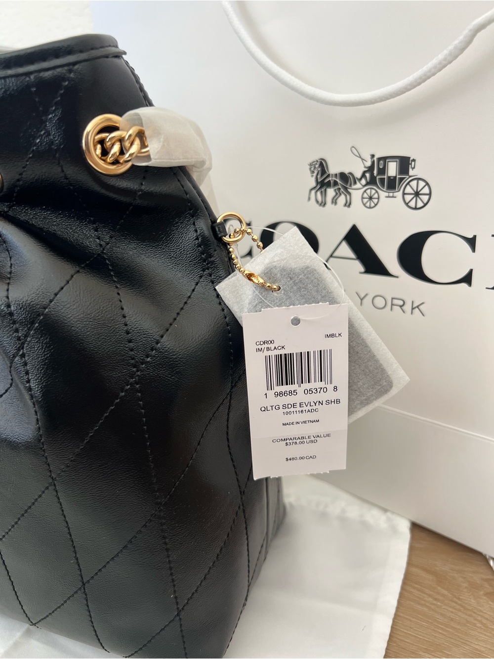 COACH NWT Evelyn Shoulder Bag
With Quilting (Full Inclusion) - Picture 3 of 12